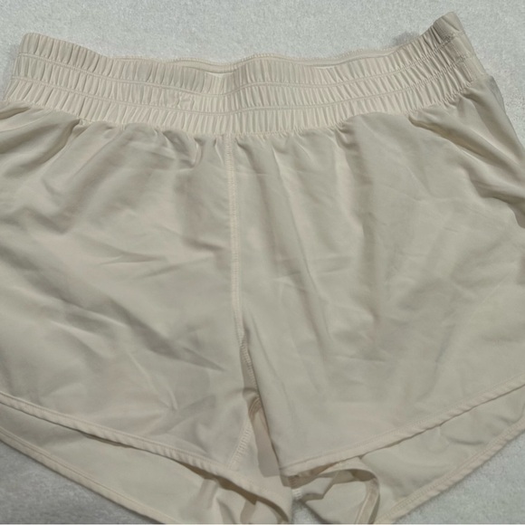 2 pair CRZ YOGA Brown and Cream Shorts with Elastic Waistband - Picture 3 of 5